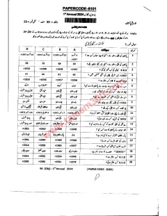 History of Pakistan 12th Class Past Paper 2024 — DG Khan Board cover