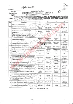 Chemistry 11th Class Past Paper 2023 — Faisalabad Board cover