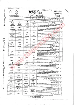 History of Pakistan 11th Class Past Paper 2023 — Faisalabad Board cover