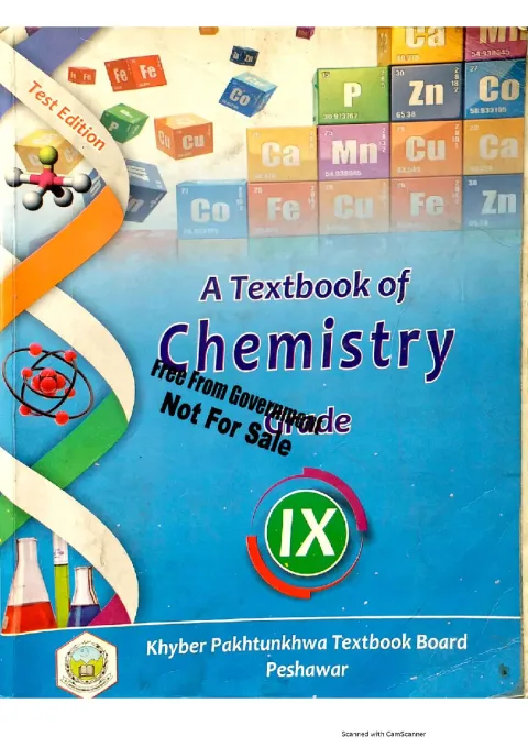 Chemistry 9 — KPK Textbook Board (2019-20) cover