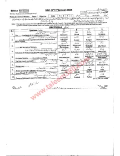Ethics (Akhlaqiat) 9th Class Past Paper 2024 — Sahiwal Board cover