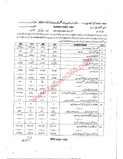Health and Physical Education 9th Class Past Paper 2024 — Sargodha Board cover