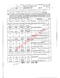Pakistan Studies 10th Class Past Paper 2024 — Sargodha Board cover