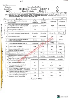 Biology 11th Class Past Paper 2024 — Faisalabad Board cover