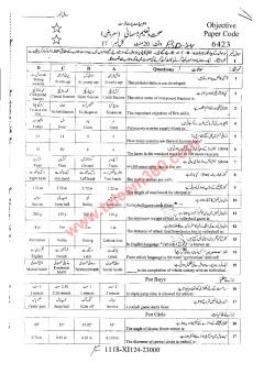 Health and Physical Education 11th Class Past Paper 2024 — Faisalabad Board cover
