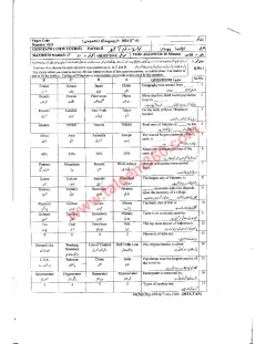 Geography 12th Class Past Paper 2024 — Multan Board cover